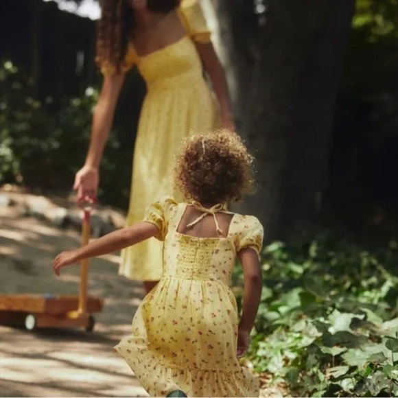 REFORMATION Abbie Gwen Puff Sleeve Midi Dress - Picture 3 of 6